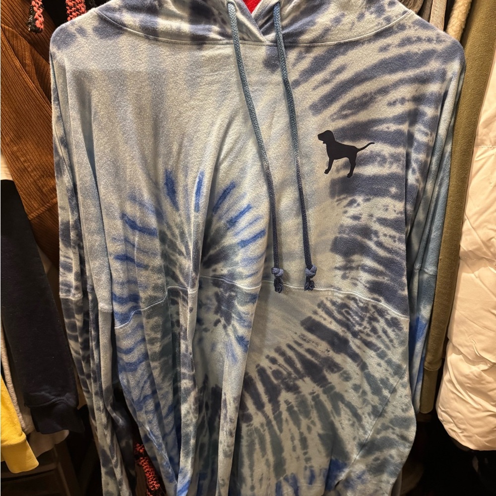 Victoria Secret Blue Tie-Dye Hoodie
